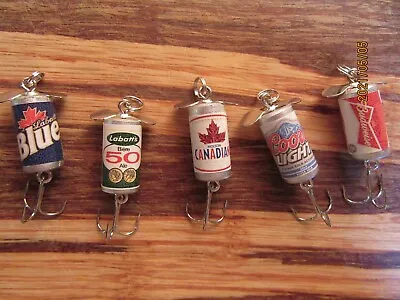 Molson Canadian Labatt's Blue 50 Beer Coors Light Budweiser 5 Fishing Lures     • $14.99