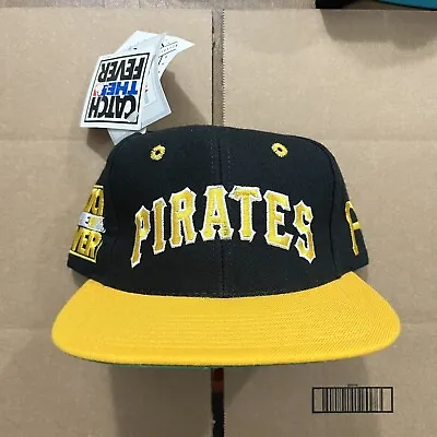 NWT Vintage Pittsburgh Pirates Snapback Hat Arch Wool Blend Big Logo The Game • $79.99