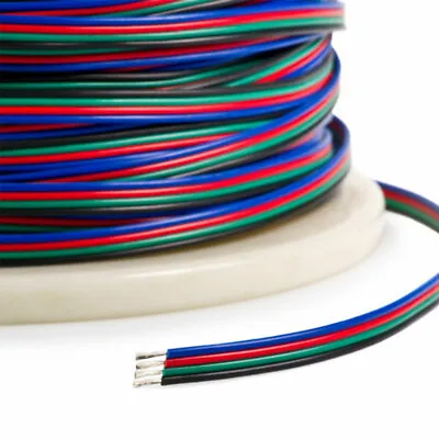 4-PIN RGB Extension Connector Wire Cable Cord For 3528/5050 RGB LED Strip Light • $6.90