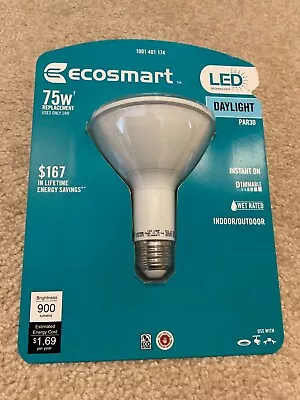 NOS Ecosmart 75W Equivalent 14W PAR30 LED Daylight Indoor/Outdoor Dimmable Bulb • $14.99