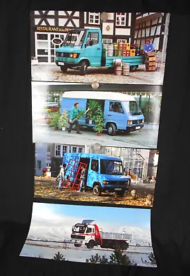 Mercedes Benz Truck  V Delivery  4  Photo Poster 21 X 10  VTG Original  1980's • $29.95