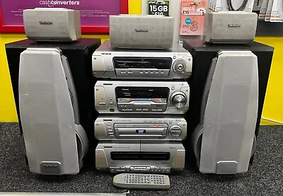 Technics SL-DV280 DVD/CD Cassette Stack Hi-Fi System Full Set With Speakers • £149.99