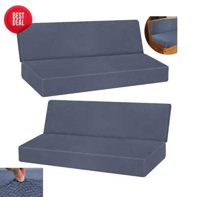 2 SET RV DINETTE CUSHION COVERS Camper Sofa Seat Slipcovers Bench Stretch Blue • $62.94