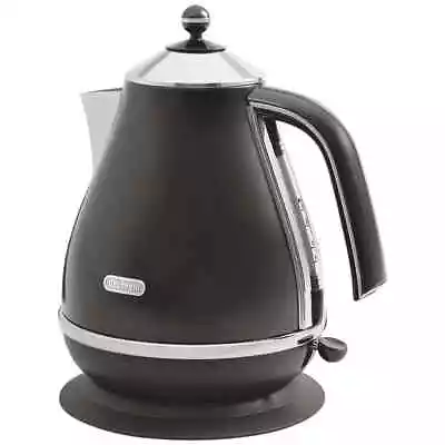 Delonghi Icona Classic Black Kettle 1.7L 360° Base Stainless Steel Non-Slip • $128.99