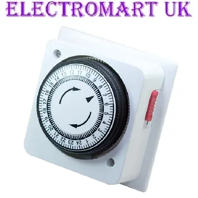 24 Hour Display Mechanical Immersion Heater Timer Time Switch 16a 4000w  • £14.90