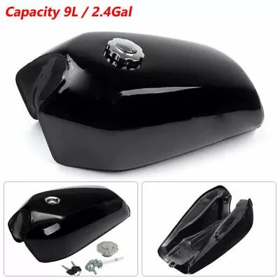 $164.52 • Buy 9L/2.4 Gallon Vintage Motorcycle Cafe Racer Seat Fuel Gas Tank With Cap Switch
