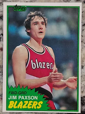 1981 Topps West #87 Jim Paxson Rc Trail Blazers                   (mm) • $1.88