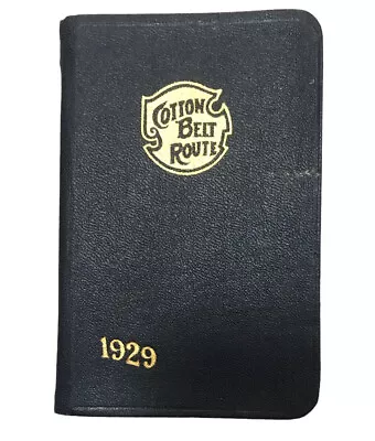 1929 Cotton Belt Route Pocket Calendar Railroad Train Ephemera • £21.91