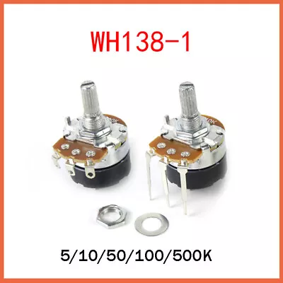 Variable Resistor Potentiometer Switched Pot Linear Logarithmic 5/10/50/100/500K • $2.09