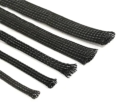 £1.89 • Buy Black Braided Cable Sleeving Expandable Wire Harness Marine Auto Sheathing