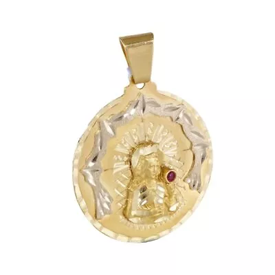 Santa Barbara Gold Medal Pendant | Yellow Gold 14K | 1.25 Inches • $965