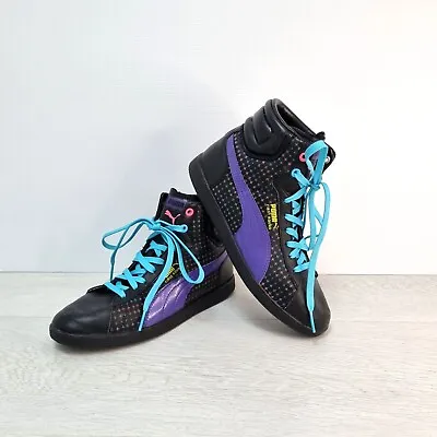 $65 • Buy Puma Women's First Round Leather Black Purple & Turquoise Shoes. Size 7. NEW