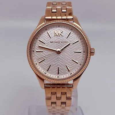 Michael Kors Lexington Rose Gold Steel White Dial Quartz Ladies Watch MK6641 • $179