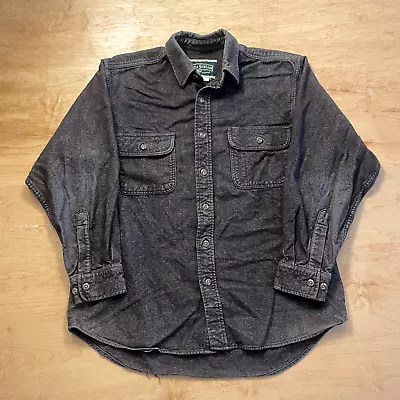 Vintage Field And Stream XL Black Long Sleeve Mens Button Shirt • $10.50