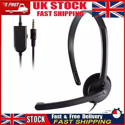 £6.39 • Buy Call Center Headset With Mic Service Headphone Telephone Wired Phone Headset UK