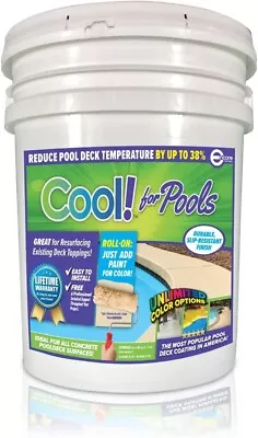 Cool For Pools - Decking Pool Deck Paint - Coating For Concrete Decks  UNSEALED • $179.99