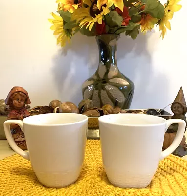 MACY'S Martha Stewart French Cupboard Basketweave White Mug's**FREE SHIPPING** • $18.90