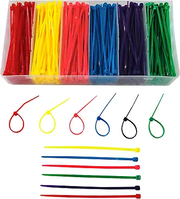 Small Colored Zip Ties Multicolor Zip Ties 480Pcs  4 Inch • $16.99