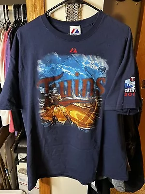 🔥🔥Majestic Minnesota Twins Joe Mauer T-Shirt XL Target Field Inaugural 2010🔥 • $12