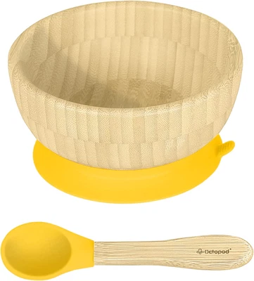$27.23 • Buy Octopod Bamboo Dish Fun Kids Bowls For 4 Months And Up, Bamboo Suction Bowl