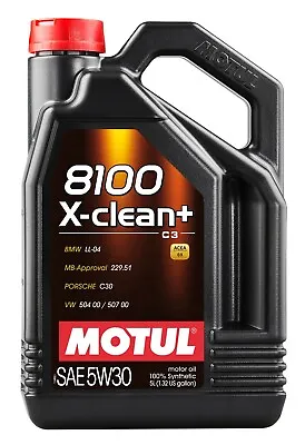 For Motul 8100 X-CLEAN + 5W30 - 5L - Fully Synthetic Engine Motor Oil • $48.95