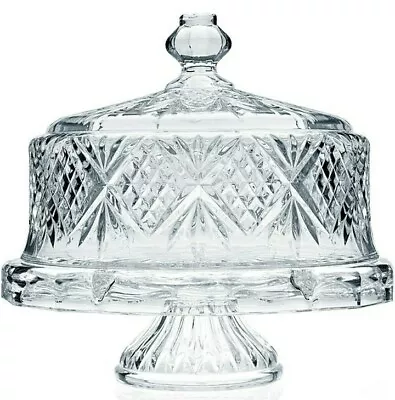 Shannon Crystal By Godinger Dublin 4 In 1 Cake Stand Dome • $99.99