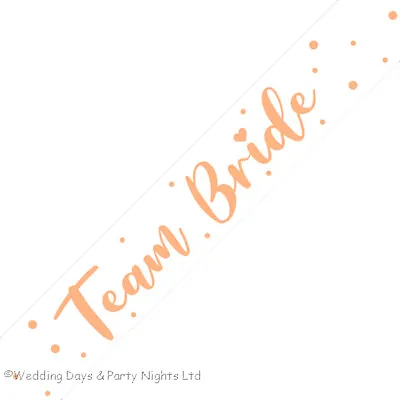 £1.89 • Buy 9ft Sparkly Team Bride Rose Gold White Foil Hen Do Party Night Banner Wall Decor