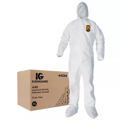 Kimberly-Clark 44334 Disposable Coveralls 25 Pk White Kleenguard XL • $100
