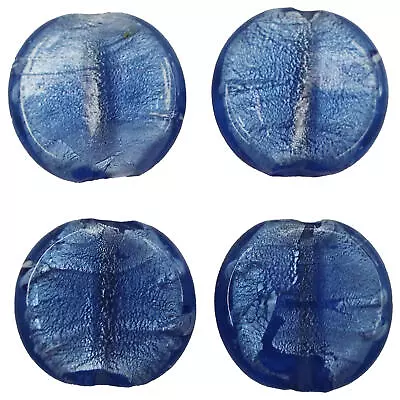 12 TYPE Large 28mm To 35mm Handmade Glass Foil Round Bead Pendant BUY 1 2 4  102 • £3.75
