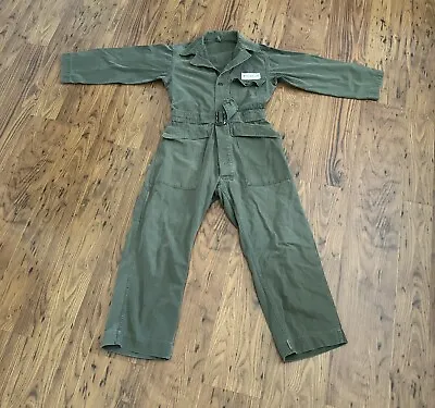 Vintage Flight Suit Coverall Jumpsuit Military Air Force Named • $74.99