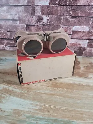 Vintage Bausch & Lomb Welder Safety Goggles Steampunk Motorcycle Glasses - NOS • $159.99
