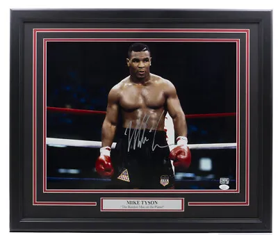 Mike Tyson Signed Framed 16x20 Boxing Stare Down Photo JSA • $189.99
