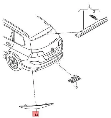 Genuine VW Golf R32 GTI Rabbit Variant 4Motion Rear Light Reflector 5G9945105B • $33.84