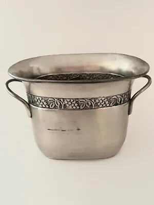 Vintage Pottery Barn Pewter Divided Grapevine Wine Champagne Ice Bucket Chiller • $24