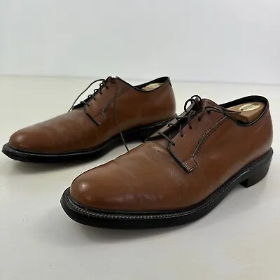 VTG Mason Oxford Shoes Brown Leather Pebble Grain Men 10.5 Union Made In USA • $59.99