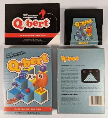 Q*bert (Atari 5200) ⭐Cartridge +Manual +Box (missing Insert)⭐ Clean Tested Works • $15.71