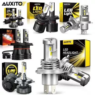 AUXITO Noiseless LED Headlight Bulbs High Low Beam Fog Light H4 6000K/6500K EON • $28.49