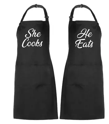 Personalised Adults Apron Valentines Couple Mr And Mrs Family Baking Unisex • £25.40