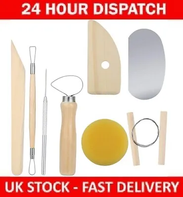 £7.99 • Buy 8pc Pottery Sculpting Tool Kit Ceramic Modelling Wheel Throwing Starter Set