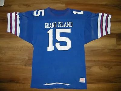 Vintage Durene Dureen Game Used Grand Island Football Jersey Champion Size 44 • $199.99