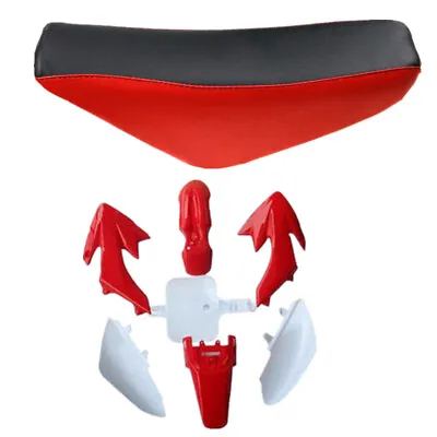 Pit Dirt Bike Red PLASTICS Fender + Complete SEAT CRF50 50cc 110cc 125cc SSR SDG • $68.47