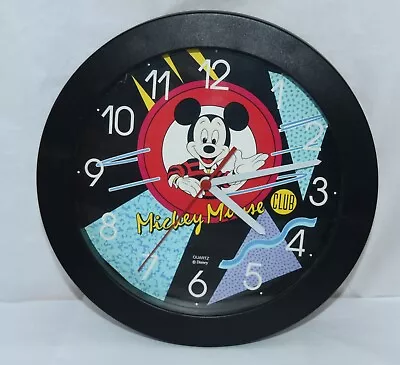 Vintage Disney Mickey Mouse Club Quartz Wall Clock 10  Retro 90s Tested • $17.99