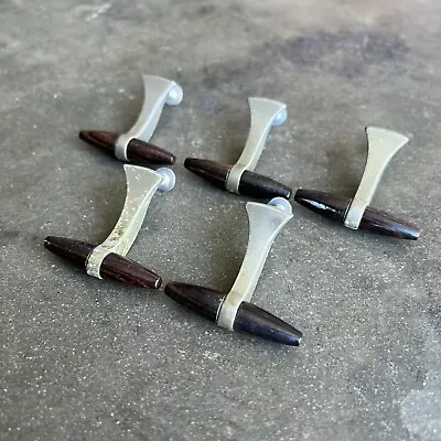 ✨Mid Century Modern Stanley Dresser Knobs Pulls Rosewood Aluminum • $29