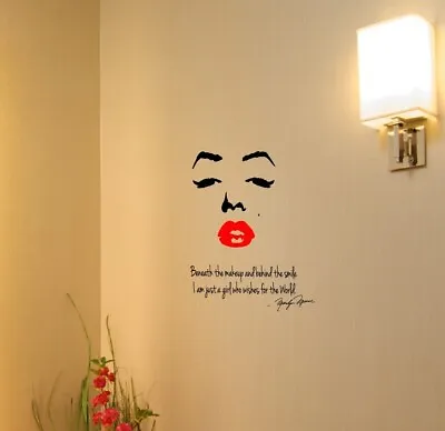 Marilyn Monroe Wall Sticker Life Quote Vinyl Mural Decor Decal • £4.99