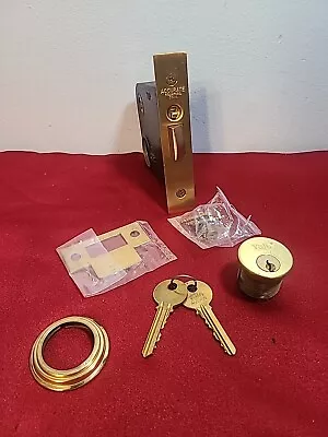 Antique Mortise Door Dead Bolt Lock W/ Cylinder 2 Keys - Yale - NEW • $65