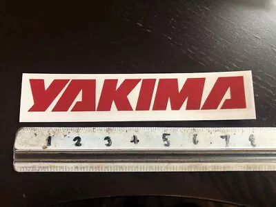 Yakima Red Logo Sticker/ Decal Roof Rack Bike Ski Skiing Kayak Approx 8” • $4.95