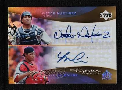 2005 Upper Deck Reflections Dual Signature Victor Martinez Yadier Molina Auto • $141.95