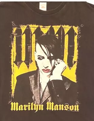 Marilyn Manson Against All Gods Tour Shirt 2004 Yellow Variant Original Rare MD  • $75