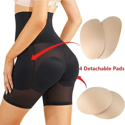 Padded Bum Pants Hip Enhancer Shaper Pants Butt Lifter Booty Boyshorts Shapewear • £6.79