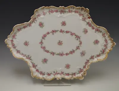 Gda Limoges Porcelain Vanity Tray Or Serving Tray Roses 12  X 8  Antique • $60.45